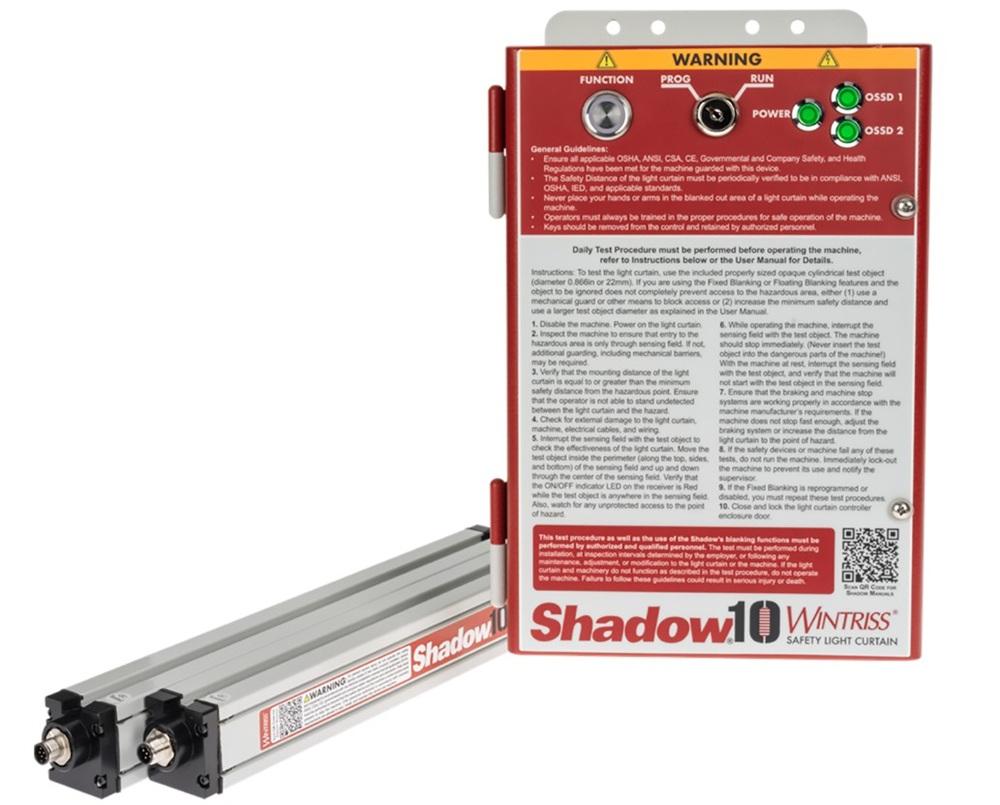 Light curtain allows connection of up to four sets of heads