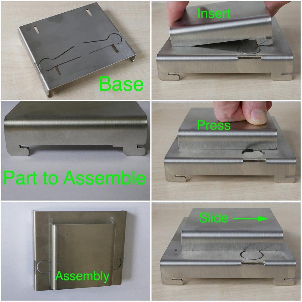 Releasable fastening without fasteners